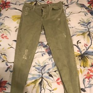 Zara Basic Denim Skinny Jeans Khaki